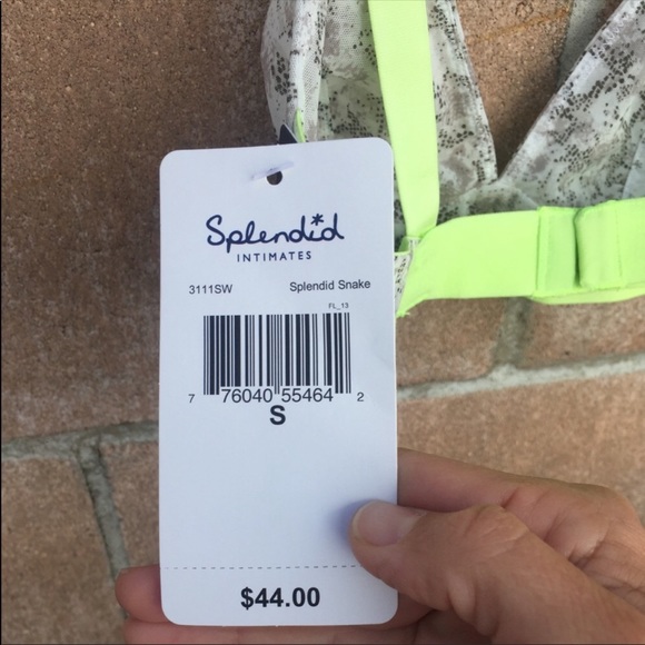 NWT Splendid Snake Mesh Banded Bralette - small - Picture 3 of 6